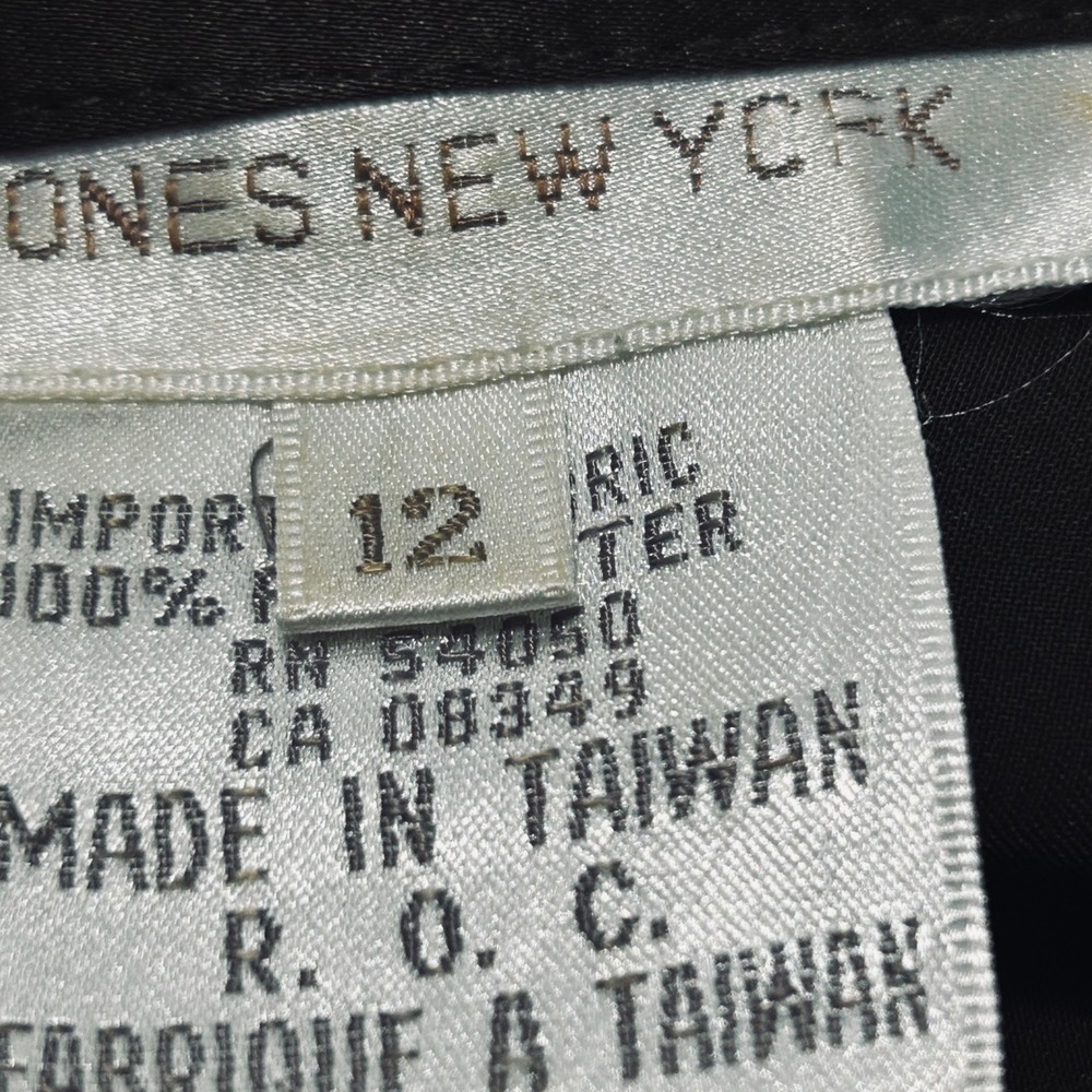 Jones New York Brown Satan Pintuck Button Up Blouse Womens Size 12 - Picture 9 of 10
